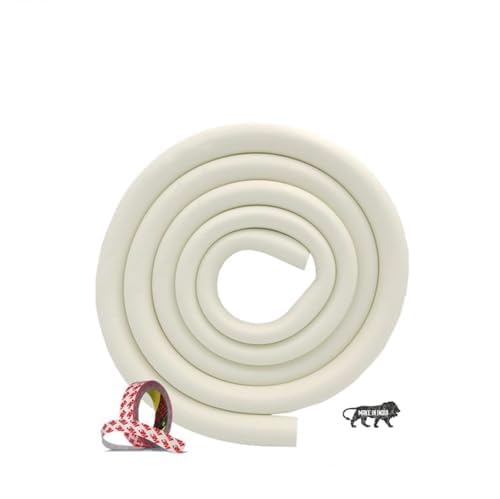 Image of Chipmunks Baby Proofing Edge Guard for Kids Safety, Minimal Wrinkle, Zero Damage to Furniture Upon Installation, Made in India Rubber Edge (2mts, U-Shape, Off-White)