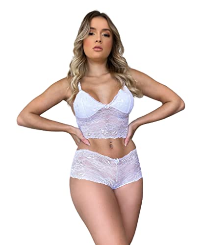 Lingerie Kit 5 Conjuntos de Renda Sutiã e Calcinha Madona (M)