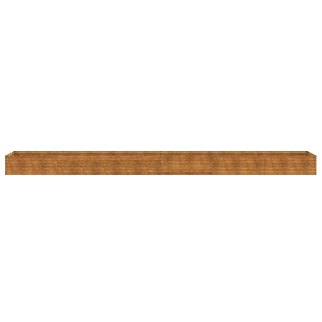 Homgoday Podniesienie ogrodowe na kwiaty 580 x 50 x 36 cm w Aiaio Corten, skrzynka na kwiaty na zewnątrz donica balkonowa kratka do ogrodu