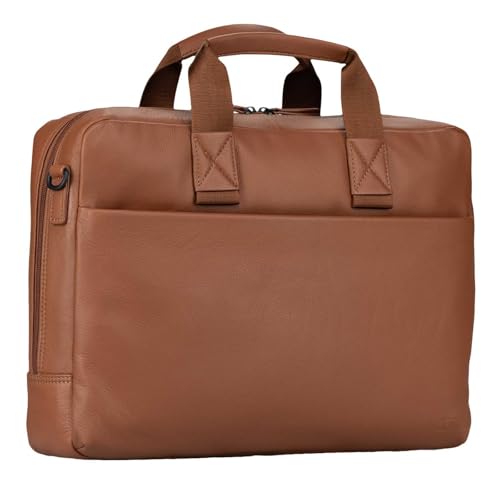 Serviette Tromsoe business cuir Cognac pour protéger votre ordinateur