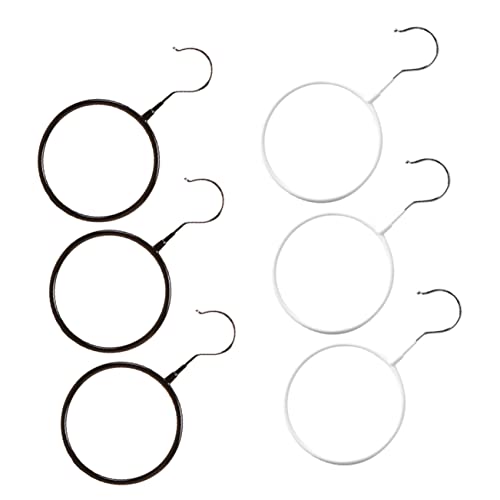 Mobestech 6Pcs Scarf Rack Tie Holder Organizer Clothes Holding Ring Space Saving Magnetic Scarf Hanger for Shawls and Belts