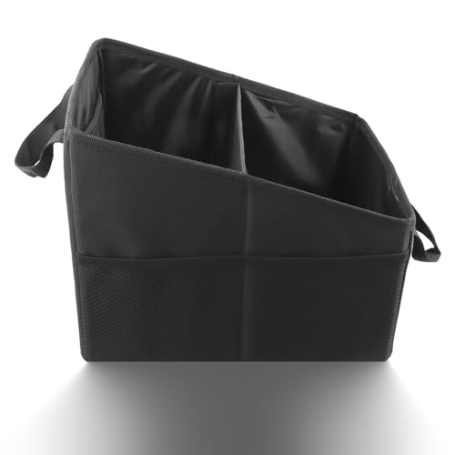 Naseom Organizador de Asiento de Coche, 30L Organizador de Almacenamiento de Coche para Asiento de Pasajero, Plegable Organizador Maletero Coche para Ropa, Juguetes y Suministros de Oficina (Negro) - imagen 4