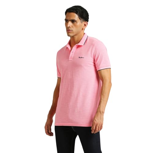 Image of Pepe Jeans Men's Cotton Regular Fit Polo T-Shirt
