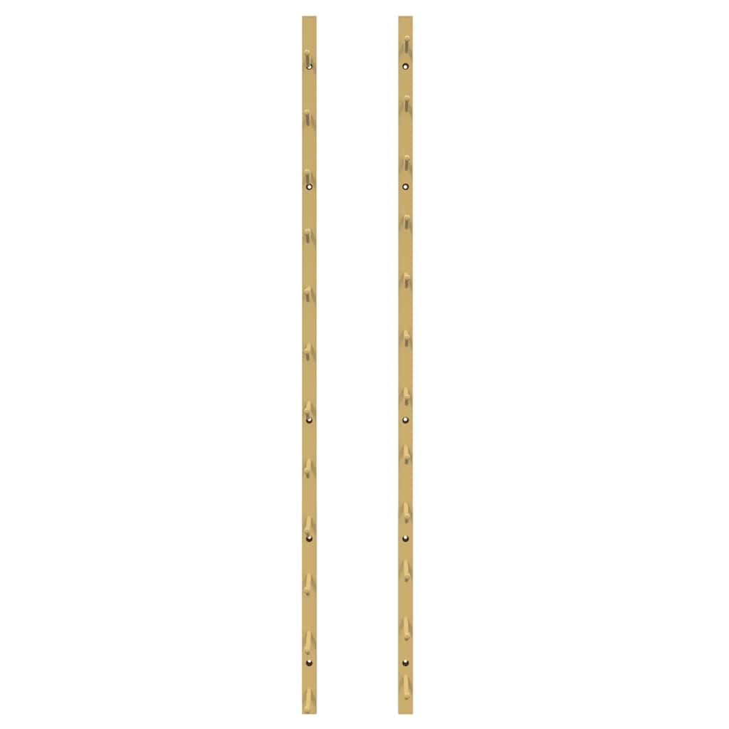 Wand-Weinregal für 12 Flaschen 2 STK Golden Eisen, Weinregal Flaschenregal Hängeregal Barregal Kellerregal Aufbewahrung Lagerung für Küche Speisekammer Wohnzimmer