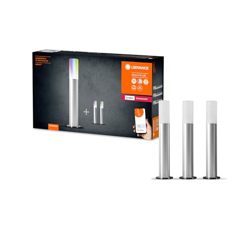 LEDVANCE Smarte LED-Gartenleuchte Erweiterung-Set mit 5 Poles dimmbare Lichterkette mit kabelloser Steuerung Zigbee-Technologie RGB-Farbsteuerung Farbtemperatur 2000-6500 K 3 W für 420 lm