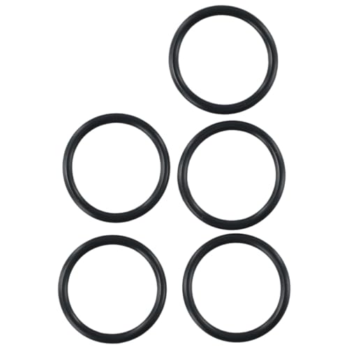 Set di 5 guarnizioni O-ring per scarico del lavabo da 38 mm, in gomma nera, rondella di ricambio per impianti idraulici del bagno, si estende interno 28 mm esterno 34 mm di diametro