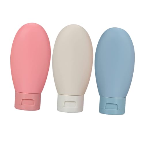 Anneome 3個 漏れ防止装瓶 詰め替え用トラベルボトル シャンプー ローション対応 柔軟素材で使い切りやすい携帯容器 出張 ジム 旅行用