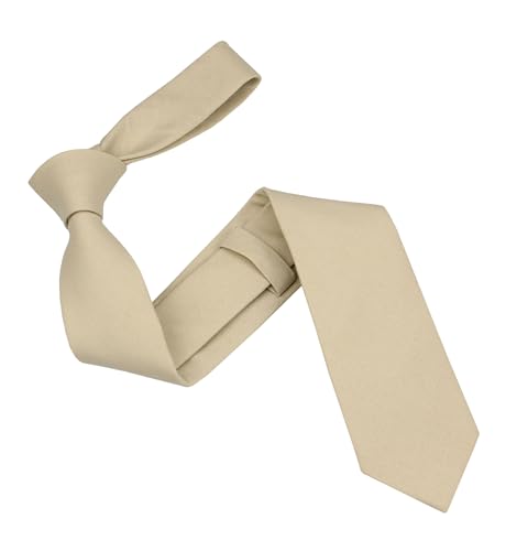 Image of Mens Solid Linen Ties - Regular Width Pattern Necktie for Men