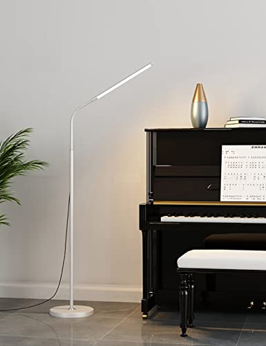 1SourceTek Led Floor Lamp, Led Floor Standing Lamp, Adjustable Gooseneck Floor Lamp with Remote and Touch Control Standing Lamp for Reading Room, Living Room, Bedroom or Office (White) - Image 3