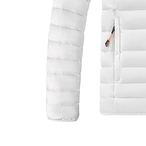 DGHM-JLMY Men's Lightweight Winter Slim Fit Hood Down Jacket Full Zip Puffer Quilted Hooded Pocket Zip Warm Thicken Coat Hood4