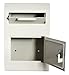 Protex Wall-Mount Drop Box Safe (WDS-150), Piano hinge, secure suggestions, ballots, keys, mail, money, rent checks and more, Metal baffle to protect slot, off white
