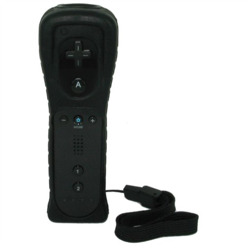 eForBuddy Remote Controller with Silicone Skin Case for Nintendo Wii, Black