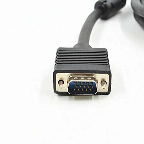 Gimax 4pcs Surveillance Camera Cable Connector Monitoring Monitor VGA HD Adapter 5M Video Cable Connector 15Pin - (Color: Black 5M)