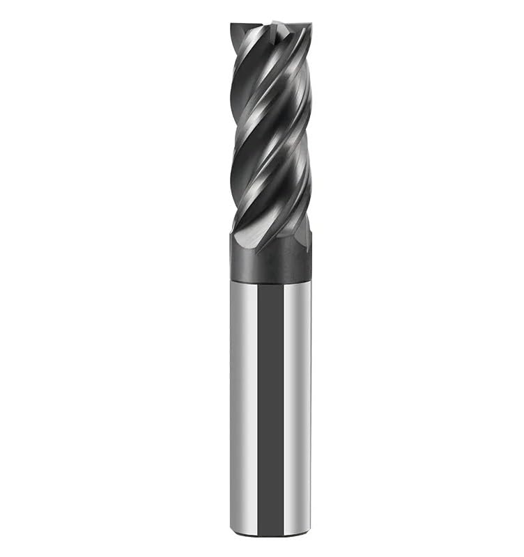 Fresa de extremo carburo CNC HRC70, cortador tungsteno eficiente hélice desigual, herramienta mecanizado acero y Metal 4 flautas, 6, 8, 12, 14 20mm, 10 Uds(12X30X12X75)
