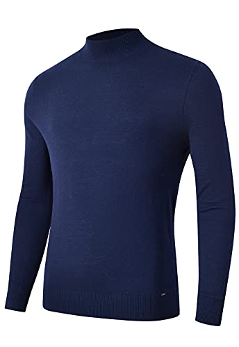 ZHILI Men's Fine Knit, 100% Merino Wool, DXL Big and Tall, Turtleneck Sweater2
