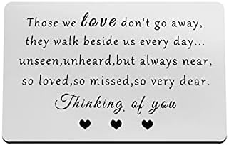 Sympathy Gifts Metal Wallet Insert Card Memorial Gift for Brother Bereavement Gift for Loss of Father Mother Condolence Gift Engraved Wallet Insert Card in Memory of Father Mother Remembrance Gift