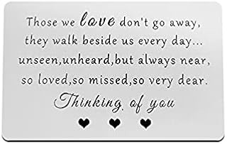 Sympathy Gifts Metal Wallet Insert Card Memorial Gift for Brother Bereavement Gift for Loss of Father Mother Condolence Gift Engraved Wallet Insert Card in Memory of Father Mother Remembrance Gift