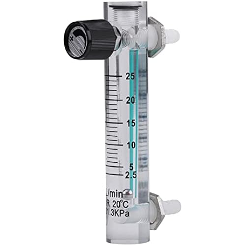Hilitand Gas Flowmeter, Flowmeter 2.5-25LPM Meter with Control Valve for Oxygen Air Gas