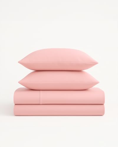 La Mejor Lista de Sabanas matrimoniales comprados en linea. 42 Laila COMFORT Juego de Sabanas Premium Tacto Egipcio 1800 Hilos, (Rosa, Matrimonial)