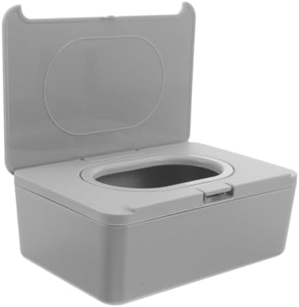Toddmomy Refillable Wipe Holder and ’ High Chairs, Plastic Wet Wipes Dispenser with Sealing Design Lid and Onekey Toggle for Efficient Dispensing and Water Drip Catching