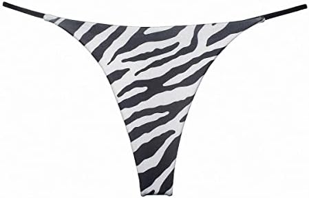 Women Underpants Seamless Thong Temptation Underwear High Waist G-String (S, Zebra print)
