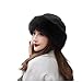 YEKEYI Women's Faux Fur Warm Hat Fashion Hat for Winter Faux Mink Hat Versatile New Winter Beret Bucket hat Black