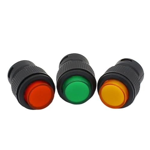 Interruptor de boton autoblocante con LED ON-OFF de 16mm de alta visibilidad 2