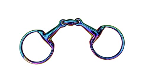 Horse Bits Eggbutt Rainbow Stainless Steel Snaffle Horse Bit Multi Color (4.75