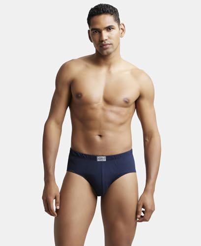 Image of Jockey 8035 Men Super Combed Cotton Solid Brief with Ultrasoft Concealed Waistband (Pack of 2)