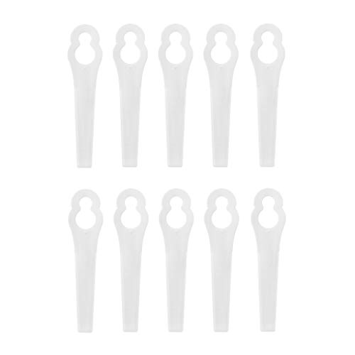 10pcs Plastic Trimmer Blades Garden Lawn Mower Blade for Replacement Grass Cutter Blade