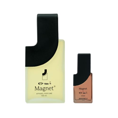 Image of Ossa Magnet Apparel Perfume 100ml And Magnet Oud EDP 15ml | Premium Perfume Combo For Men & Women | Long Lasting Fragrance With Musk, Oud, Amber Notes - Ideal for Daytime Events & All Occasions