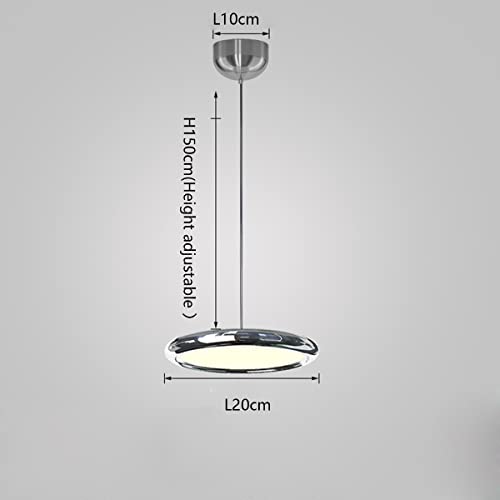 Suspension table à manger LED dimmable lustre chromé avec télécommande
