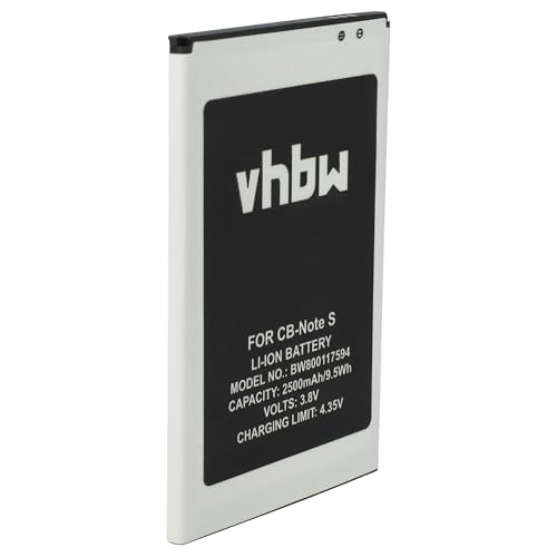 vhbw Batería Recargable Compatible con Cubot Note S móvil, Smartphone (2500 mAh, 3,7 V, Li-Ion)