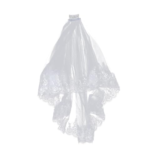 Velo de lentejuelas de doble capa y encaje largo de novia para bodas