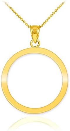 14k Yellow Gold High Polish Circle of Life Pendant Karma Necklace