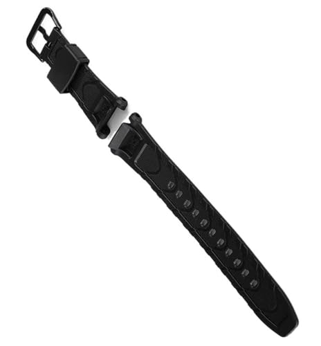 Bracelet de montre sport pour hommes PRG-240 en résine noire solide