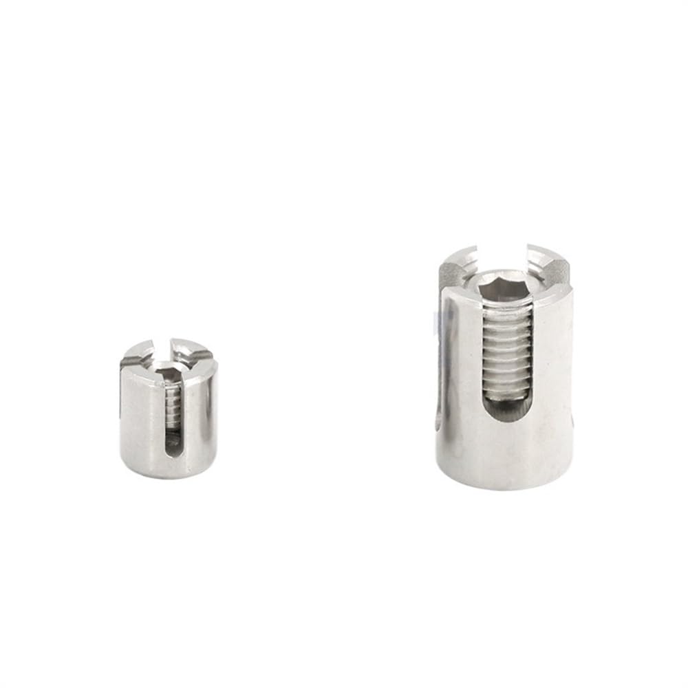 Morsetti Per Fune 10 PZ M2/M3/M4/M5/M6 Sistemi di traliccio a fune metallica in acciaio inossidabile di grado marino 316 Morsetto for corda con clip a croce verde da parete morsetto(For 6mm wire)