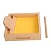 ENOUK - Vassoio in legno per bambini Montessori per la lingua con la sabbia, per la scrittura e la pittura, ideale per l'apprendimento educativo