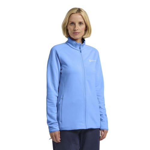 Blouson de polyester molletonné isolant veste zippée thermique femme L