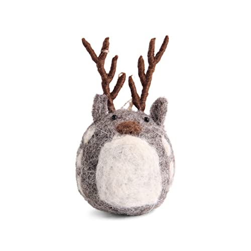 Én Gry & Sif Rentier Anhänger, putzige Deko zum Aufhängen oder Hinstellen, aus Natur-Filz, Hand-Made, fair-Trade Cover