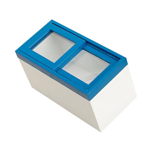ERINGOGO Mini Refrigerador de Juguete para Casas de Muñecas, Modelo Decorativo Blanco, Madera Ligera y Duradera, Accesorio para Decoración y Juego Infantil, Muebles en Miniatura, Juguete