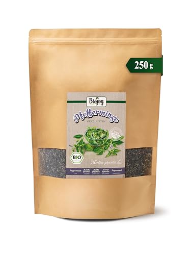 Biojoy Té de Menta Piperita BIO a granel (250 g), seco y cortado, hojas de Menta Piperita (Mentha piperita L.)