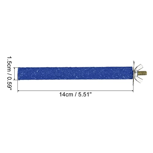 PATIKIL 0.6x5.5 Inch Bird Cage Perch, Parrot Stand Paw Grinding Stick Bird for Parakeet Cockatiel Cage Accessory Blue - Image 2