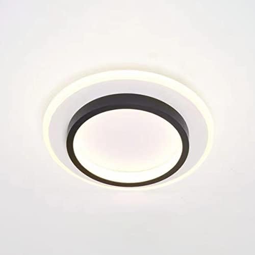 HUIBONA Modern LED Ceiling Light, 3000K/4000K/5000K Adjustable Color Temperature, 110V-130V 24W Ceiling Lights Small Ceiling Lamp for Hallways Balcony Cloakroom Small Closet Washrooms Circular