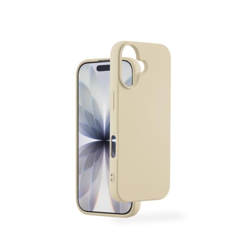 Funda Hama Fantastic Feel para iPhone 17 en color beige suave