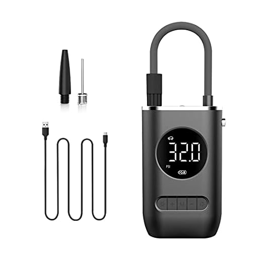 Mini compressor de ar portátil inflador de pneu 4 modos PSI, BAR, KPA, Kg/cm2 Display LED inteligente recarregável bomba de ar com medidor de pressão para carro, motocicleta, bicicleta, bola, inflável