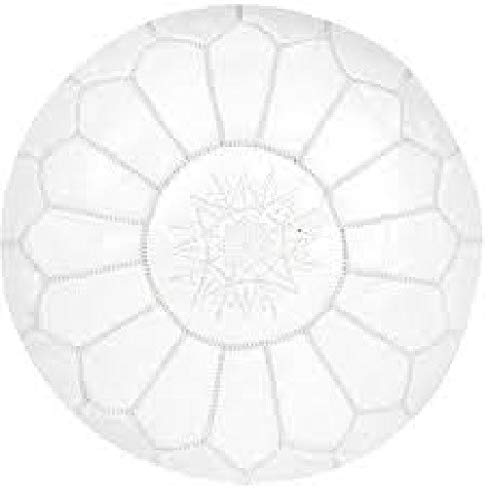 Moroccan Poufs Leather Luxury Ottomans Footstools White Unstuffed #TOP1
