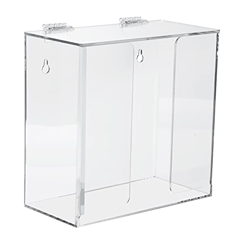 Aphbrada Face Mask Dispenser Box Holder Acrylic Mask Case Hygiene Station With Lid, Countertop/Wall Mount Storage Container For Disposable Masks, Gloves, Napkin, Hairnet, Shoe Cover, Clear #TOP5