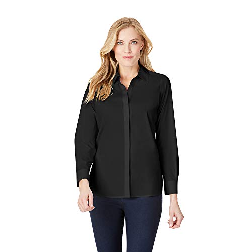 Foxcroft Women s Kylie Stretch Non-Iron Shirt, Black, 14