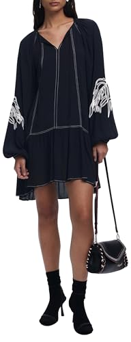 Desigual Vest_SILVIANEGRO Casual Dress, Negro, XL Women's